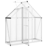 Greenhouse with Base Frame Silver 169x58x195 cm Aluminium - Rear View