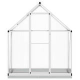 Greenhouse with Base Frame Silver 169x58x202 cm Aluminium - Side View