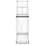 Greenhouse with Base Frame Silver 169x58x202 cm Aluminium - Top-Down View