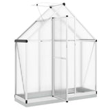 Greenhouse with Base Frame Silver 169x58x202 cm Aluminium - Rear View