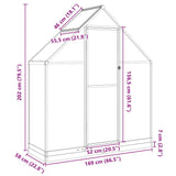 Greenhouse with Base Frame Silver 169x58x202 cm Aluminium - Extra Image