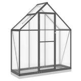 Greenhouse with Base Frame Anthracite 169x58x202 cm Aluminium - Front View