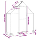 Greenhouse with Base Frame Anthracite 169x58x202 cm Aluminium - Extra Image