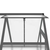 Greenhouse with Base Frame Anthracite 169x114x195 cm Aluminium