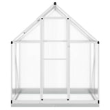 Greenhouse with Base Frame Silver 169x114x202 cm Aluminium