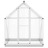 Greenhouse with Base Frame Silver 169x114x202 cm Aluminium - Side View