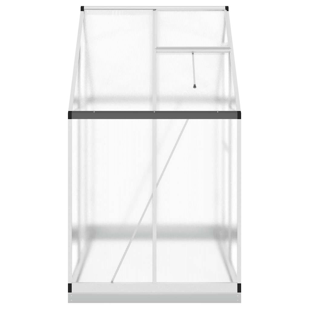 Greenhouse with Base Frame Silver 169x114x202 cm Aluminium