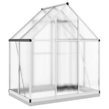 Greenhouse with Base Frame Silver 169x114x202 cm Aluminium - 45-Degree Angle