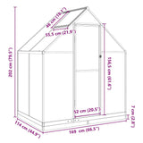 Greenhouse with Base Frame Anthracite 169x114x202 cm Aluminium - Extra Image