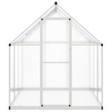 Greenhouse with Base Frame Silver 169x169x195 cm Aluminium - Side View