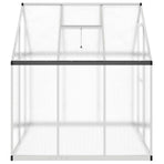 Greenhouse with Base Frame Silver 169x169x195 cm Aluminium