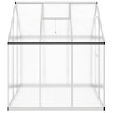 Greenhouse with Base Frame Silver 169x169x195 cm Aluminium - Top-Down View