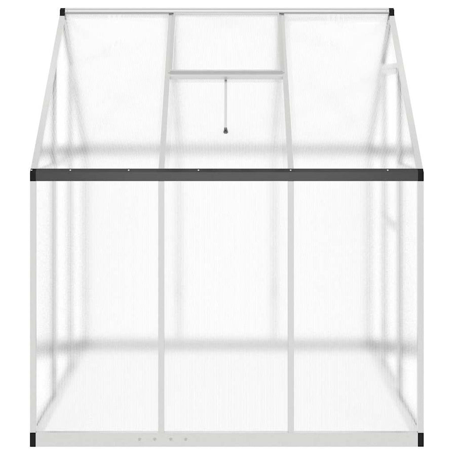 Greenhouse with Base Frame Silver 169x169x195 cm Aluminium