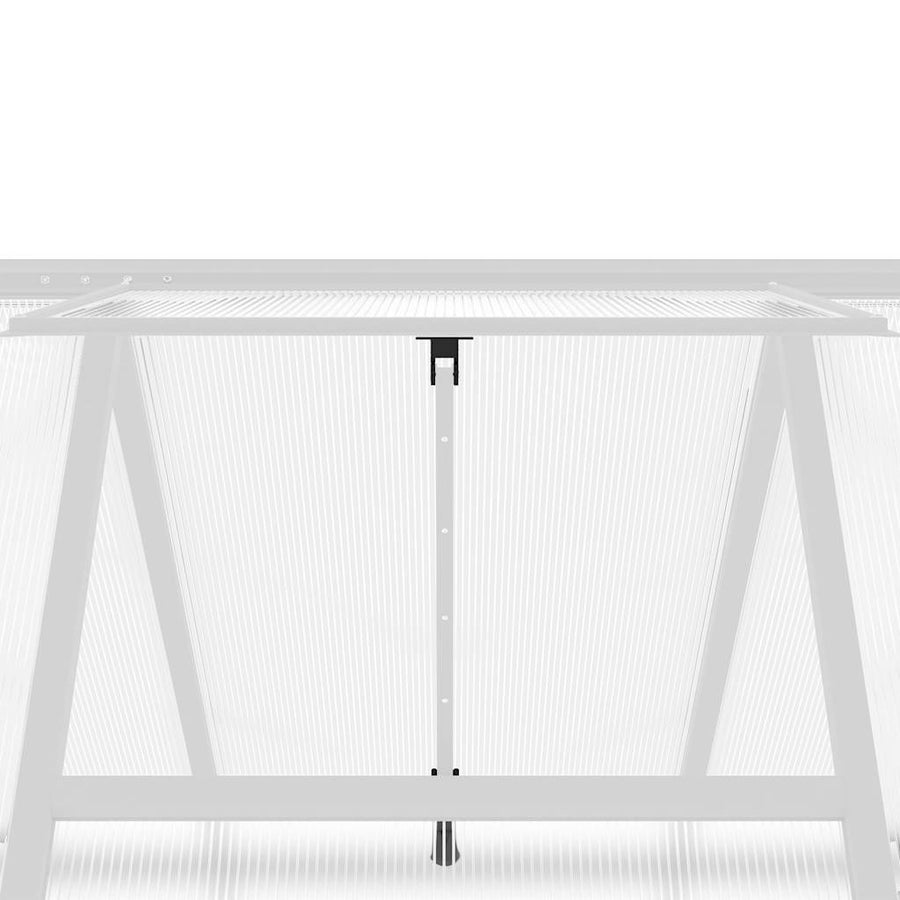 Greenhouse with Base Frame Silver 169x169x195 cm Aluminium