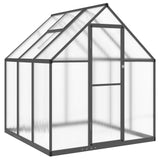 Greenhouse with Base Frame Anthracite 169x169x195 cm Aluminium - Front View