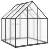 Greenhouse with Base Frame Anthracite 169x169x195 cm Aluminium - 45-Degree Angle