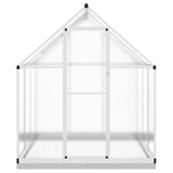 Greenhouse with Base Frame Silver 169x169x202 cm Aluminium - Side View