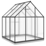 Greenhouse with Base Frame Anthracite 169x169x202 cm Aluminium - 45-Degree Angle