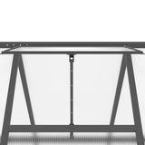 Greenhouse with Base Frame Anthracite 169x169x202 cm Aluminium