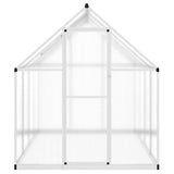 Greenhouse with Base Frame Silver 224x169x195 cm Aluminium - Side View
