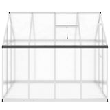 Greenhouse with Base Frame Silver 224x169x195 cm Aluminium - Top-Down View