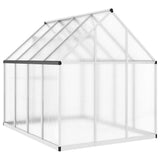 Greenhouse with Base Frame Silver 224x169x195 cm Aluminium - 45-Degree Angle