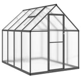 Greenhouse with Base Frame Anthracite 224x169x195 cm Aluminium - Front View