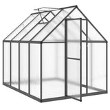 Greenhouse with Base Frame Anthracite 224x169x195 cm Aluminium - Rear View