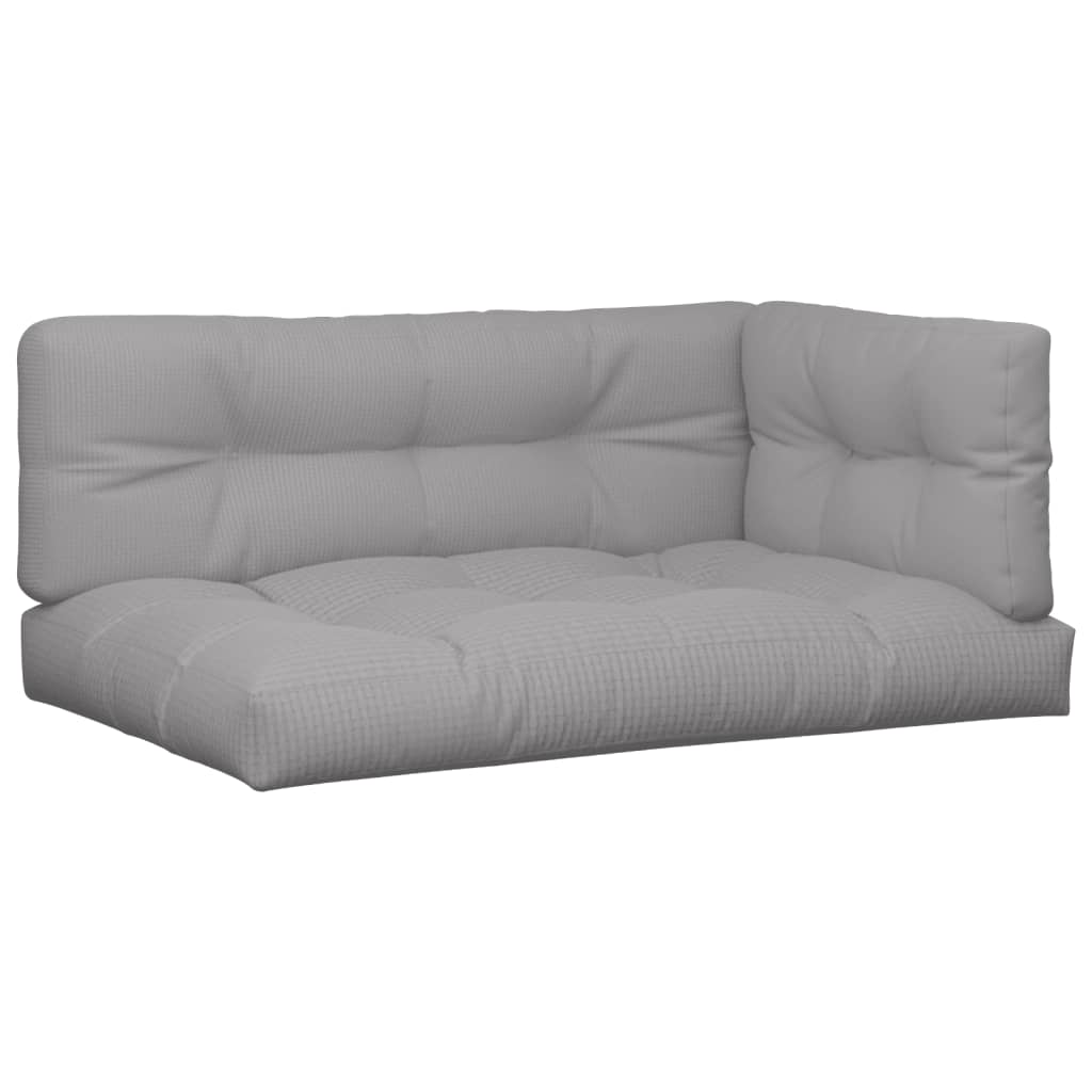 Pallet Cushions 3 pcs Grey Fabric