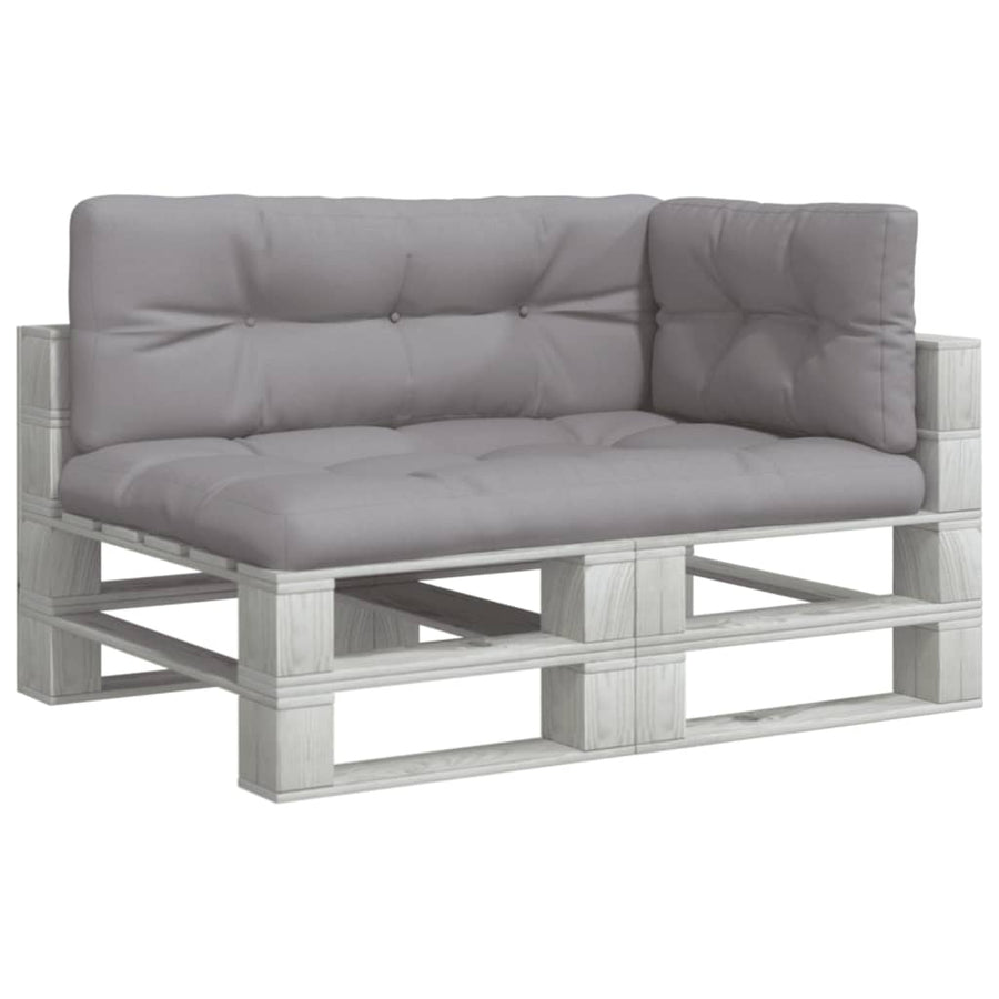 Pallet Cushions 3 pcs Grey Fabric