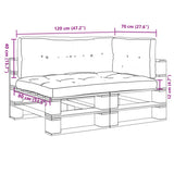 Pallet Cushions 3 pcs Grey Fabric