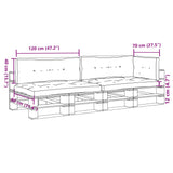 Pallet Cushions 5 pcs Grey Fabric - Extra Image