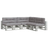 Pallet Cushions 7 pcs Grey Fabric - Side View