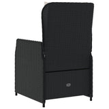 Reclining Garden Chairs 2 pcs Black Poly Rattan - Close-Up Angle