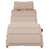Sun Loungers with Cushions 2 pcs Taupe Solid Wood Acacia - Top-Down View