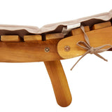 Sun Loungers with Cushions 2 pcs Taupe Solid Wood Acacia - Extra Image