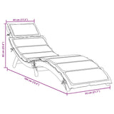 Sun Loungers with Cushions 2 pcs Taupe Solid Wood Acacia - Extra Image
