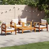 5 Piece Garden Sofa Set with Cushions Solid Wood Acacia