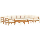 8 Piece Garden Sofa Set with Cushions Solid Wood Acacia
