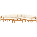 6 Piece Garden Sofa Set with Cushions Solid Wood Acacia