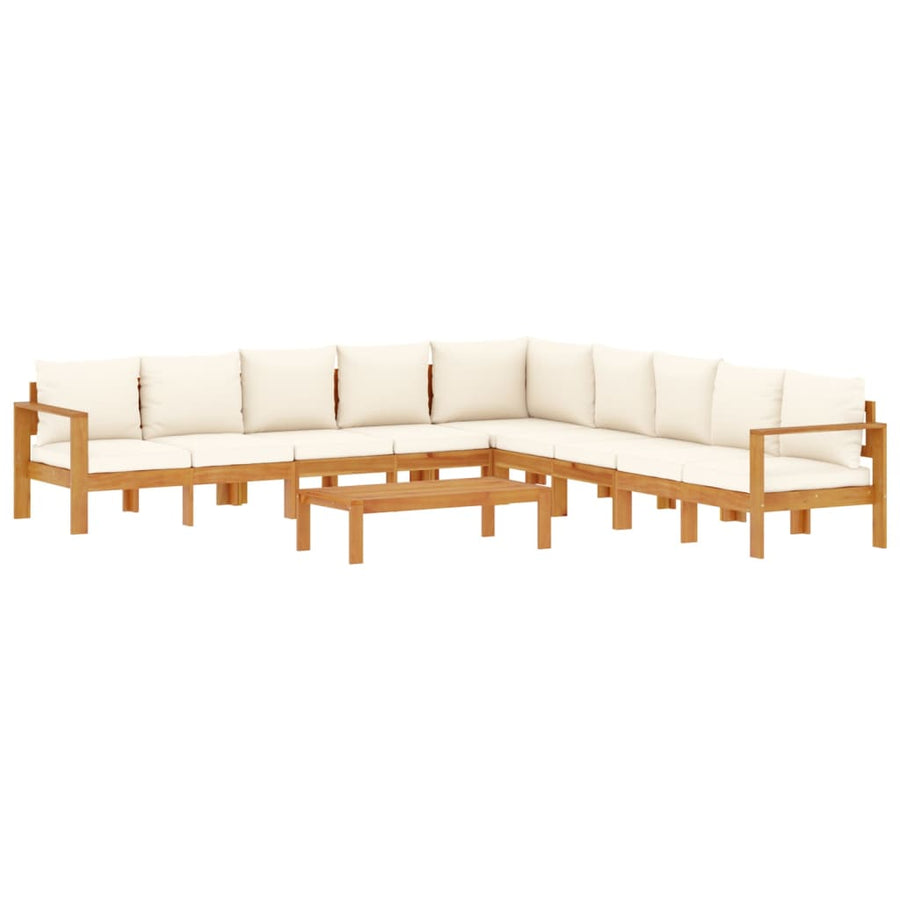 6 Piece Garden Sofa Set with Cushions Solid Wood Acacia