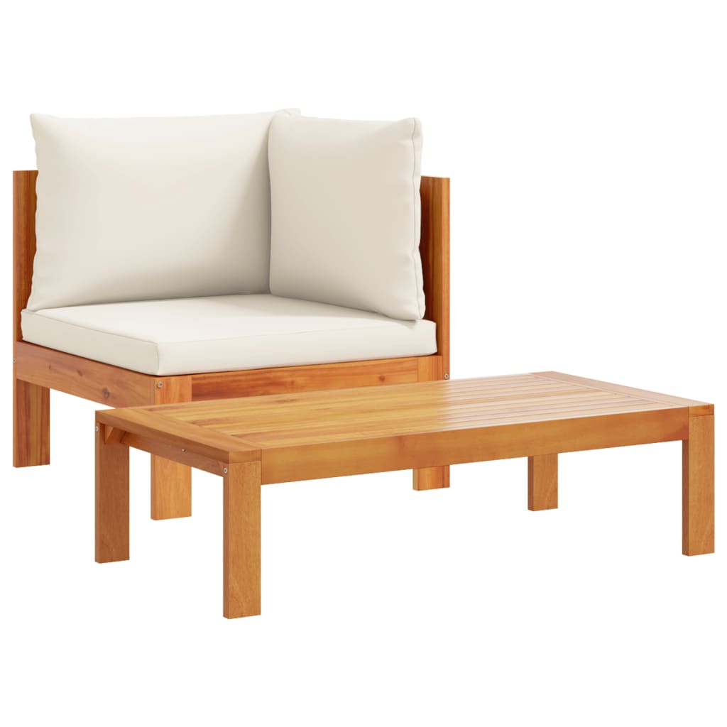 9 Piece Garden Sofa Set with Cushions Solid Wood Acacia