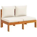 5 Piece Garden Sofa Set with Cushions Solid Wood Acacia