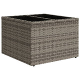 11 Piece Garden Sofa Set with Cushions Grey Poly Rattan - Side View
