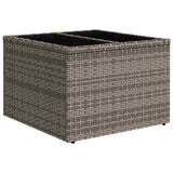 6 Piece Garden Sofa Set with Cushions Grey Poly Rattan - 45-Degree Angle