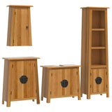 4 Piece Bathroom Furniture Set Solid Wood Pine - Front View