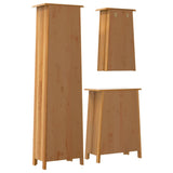 3 Piece Bathroom Furniture Set Solid Wood Pine - Close-Up Angle