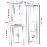 3 Piece Bathroom Furniture Set Solid Wood Pine
