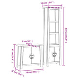 2 Piece Bathroom Furniture Set Solid Wood Pine - Extra Image