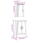 2 Piece Bathroom Furniture Set Solid Wood Pine
